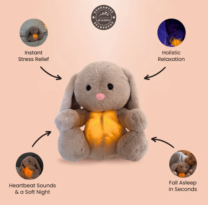 Mykro™ 2024 Nouveau compagnon sonore pour le sommeil de bébé en forme de lapin qui respire