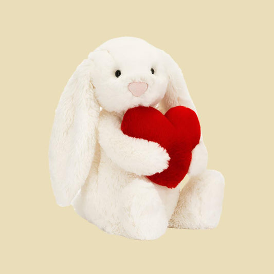 Bashful Red Love Heart Bunny 1