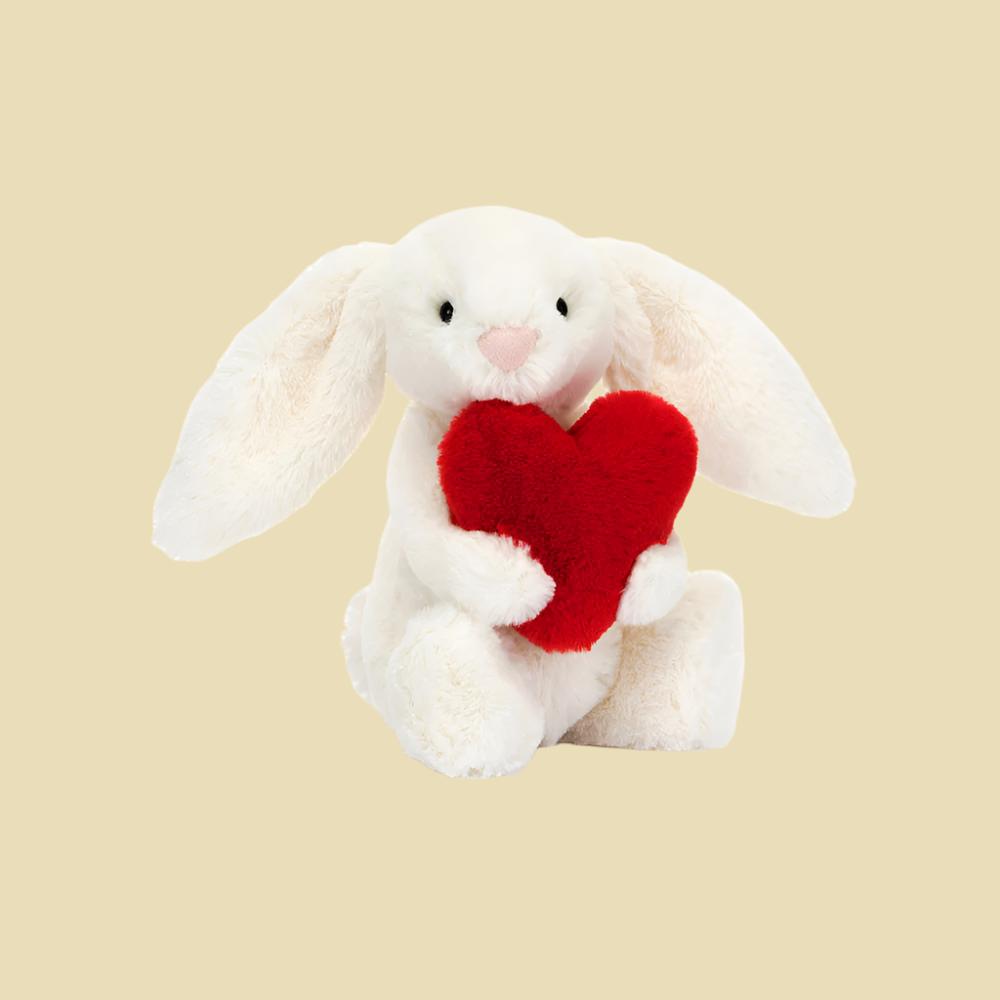 Bashful Red Love Heart Bunny 1